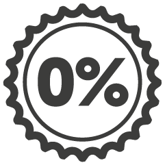 buah Reinheitsgebot Icon mit 0% Logo