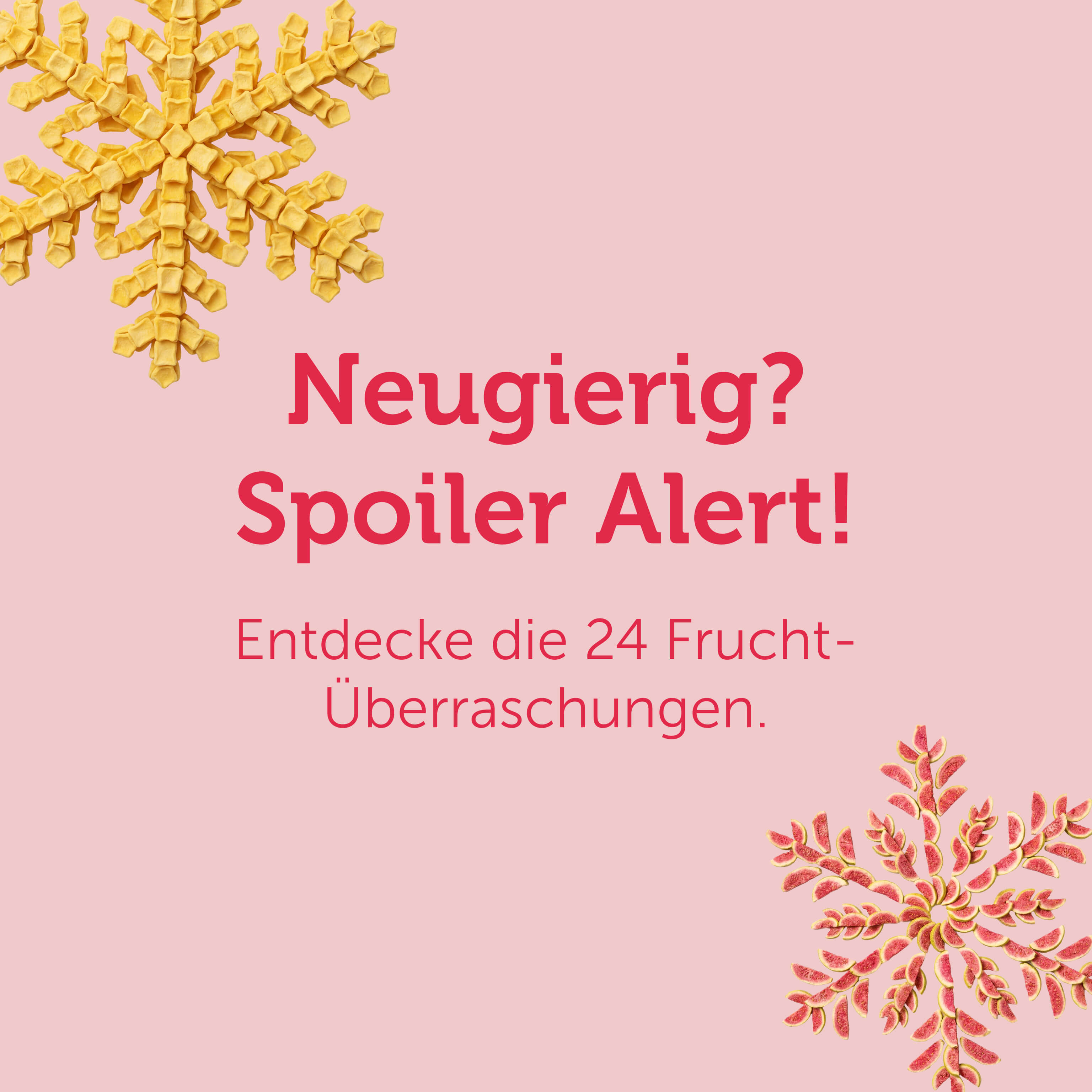 Spoiler-Warnung für den buah Frucht-Adventskalender – Ein Blick auf die 24 süßen Überraschungen.