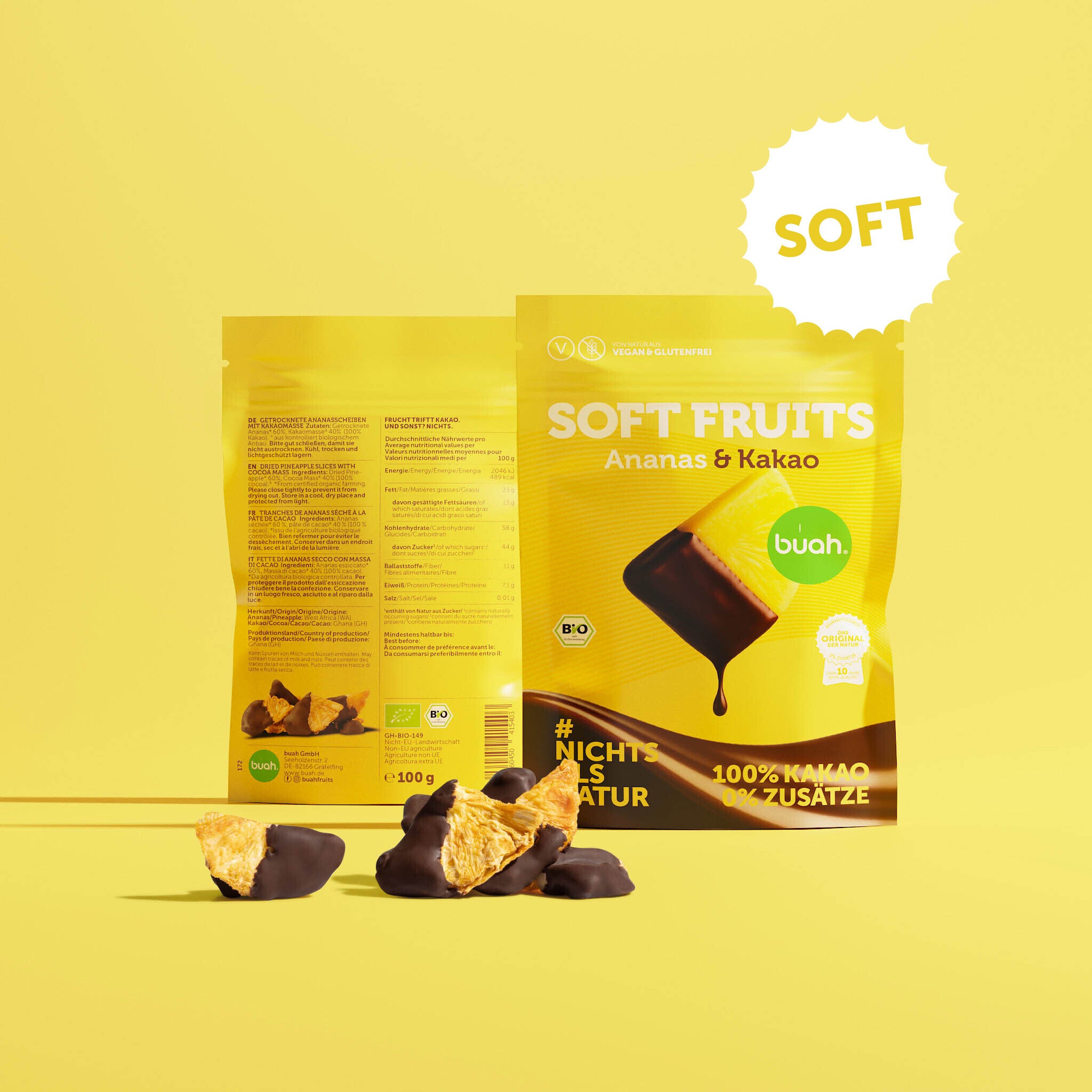 Soft fruits bio Ananas & Cacao